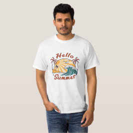太陽、砂、波:夏の歓迎 Tシャツ