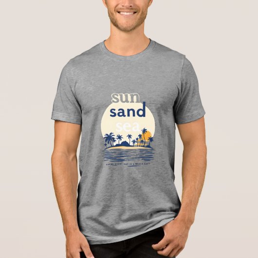 太陽、砂、海 トライブレンドＴシャツ (正面)