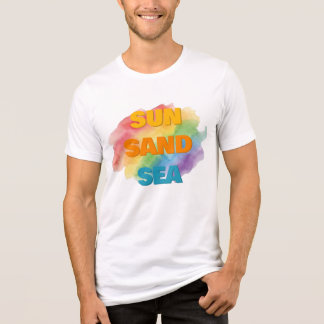 太陽 砂 海 夏 Tシャツ ミニマル ビーチ グラフィック