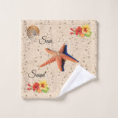 太陽、砂、砂タオルセット バスタオルセット (ウォッシュタオル)