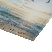 太陽。空。海。サンド.ビーチシーン カッティングボード (角)