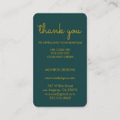 太陽 & 花の蔓 エレガント ボーホ サンキュー 割引 名刺 (裏面)