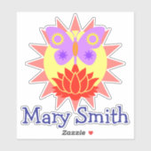 太陽、蝶、花 シール (シート)