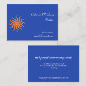 太陽、青 名刺 (正面/裏面)