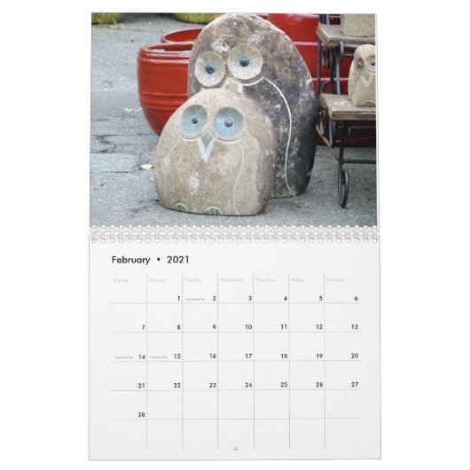 太陽Touch カレンダー (2月 2021)