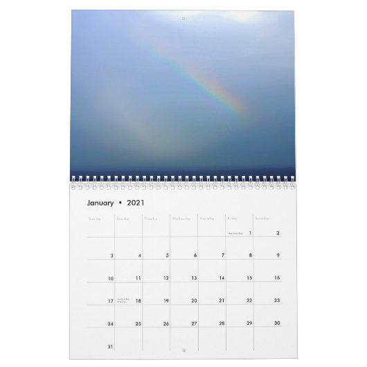 太陽Touch カレンダー (1月 2021)