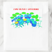 太鼓が多過ぎることはない! 長方形シール (バッグ)