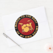 太鼓のビートへ進軍する ラウンドシール (封筒)