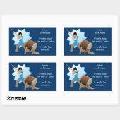 太鼓の匂い素晴らし（アート+俳句） 長方形シール (シート)