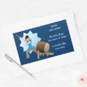 太鼓の匂い素晴らし（アート+俳句） 長方形シール (封筒)