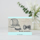 太鼓の種類は浮世絵。 ポストカード (スタンド正面)