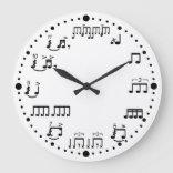 太鼓の音符と音楽時計 ラージ壁時計