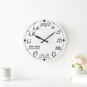 太鼓の音符と音楽時計 ラージ壁時計 (ホーム)