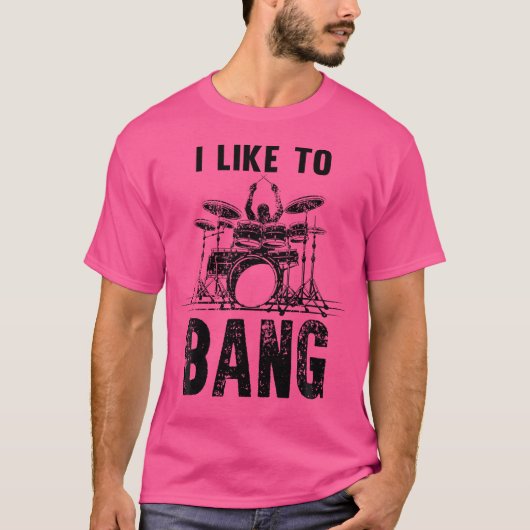 太鼓を叩くのが好おもしろいきだ Tシャツ (正面)