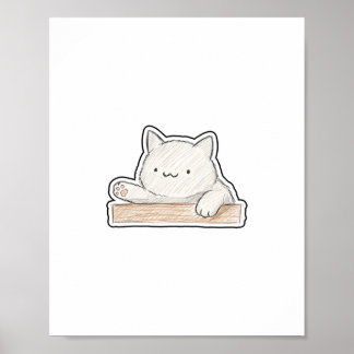 太鼓を叩く猫 ポスター