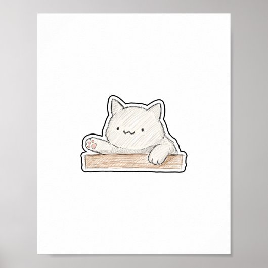 太鼓を叩く猫 ポスター (正面)