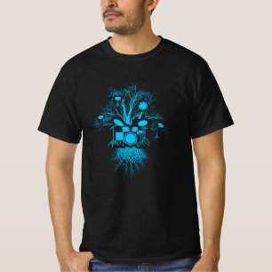 太鼓持ちや音楽好きのドラムツリー Tシャツ