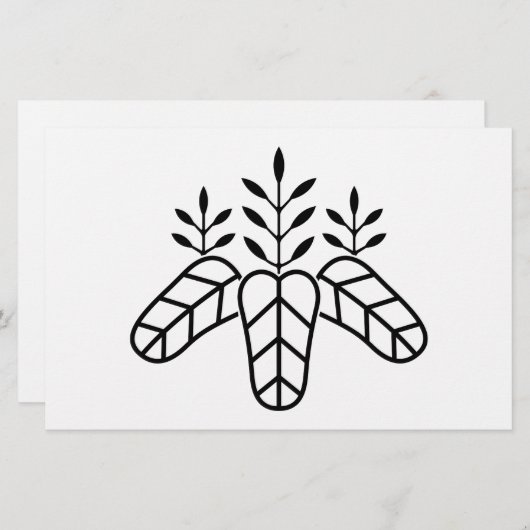 太鼓桐 便箋 (正面/裏面)