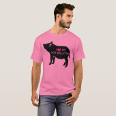 太鼓腹のブタのTシャツ Tシャツ (正面フル)