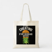 夫おもしろいがギフトを見てもしも浮気はしない トートバッグ (裏面)