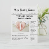 夫おもしろいに対する新聞妊娠告知 招待状 (スタンド正面)