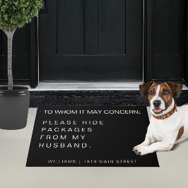 夫おもしろいのに荷物を隠してカスタムくれ ドアマット