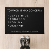 夫おもしろいのに荷物を隠してカスタムくれ ドアマット