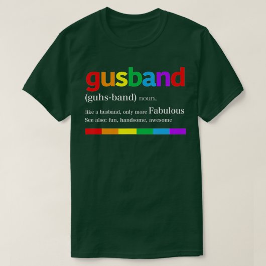 夫おもしろいのようなガスバンドより素晴らしいLGBゲイ Tシャツ (デザイン正面)