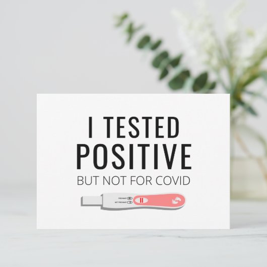 夫おもしろいの妊娠告知カード 案内状 (スタンド正面)