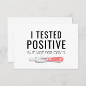 夫おもしろいの妊娠告知カード 案内状 (正面/裏面)