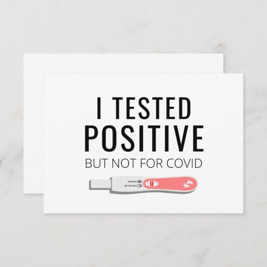 夫おもしろいの妊娠告知カード 案内状 (正面/裏面)