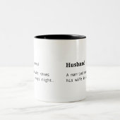 夫おもしろいの定義 ツートーンマグカップ (中央)