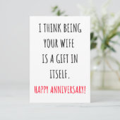 夫おもしろいの記念日の贈り物とカード サンキューカード (スタンド正面)