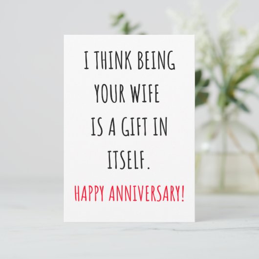 夫おもしろいの記念日の贈り物とカード サンキューカード (スタンド正面)