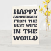 夫おもしろいの記念日カード カード (黄色い花)