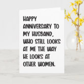 夫おもしろいの記念日カード カード (黄色い花)