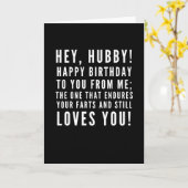 夫おもしろいの誕生日を嫌みな言葉 カード (黄色い花)