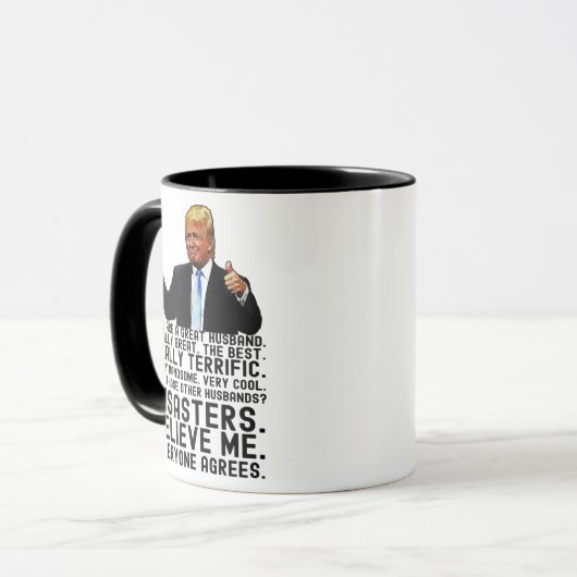 夫おもしろいへの切り札の父の日贈り マグカップ (正面左)