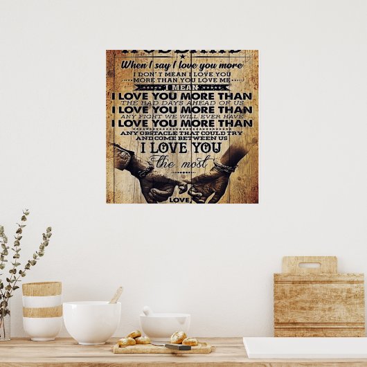 夫おもしろいへの引用文 |あなたの男のためのギフト ポスター (キッチン)