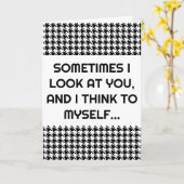 夫おもしろいまたは彼氏のグリーティングカードのジョーク カード (黄色い花)