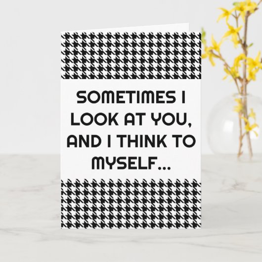 夫おもしろいまたは彼氏のグリーティングカードのジョーク カード (黄色い花)