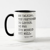 夫おもしろいコーヒー10周年 マグカップ (左)