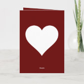 夫おもしろいバレンタインデーハート カード (裏面)