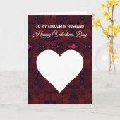 夫おもしろいバレンタインデーハート カード (黄色い花)