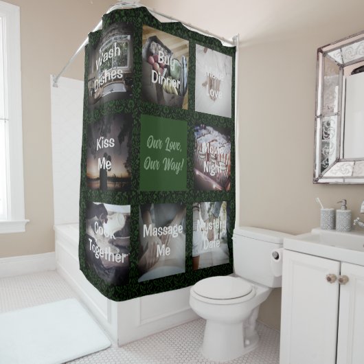 夫おもしろいパーソナライズされたの贈り物|過去記事 シャワーカーテン (インサイチュ)