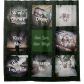 夫おもしろいパーソナライズされたの贈り物|過去記事 シャワーカーテン (正面)