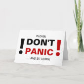 夫おもしろい人の妊娠の発表 カード (正面)