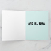 夫おもしろい吹の誕生日カード カード (内部)