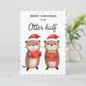 夫おもしろい妻のオッタークリスマスカード シーズンカード (スタンド正面)