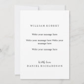 夫おもしろい妻の皮肉な記念日カード 招待状 (裏面)